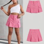 Falda de Jean color rosado