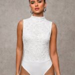 Body Shein Blanco Encaje